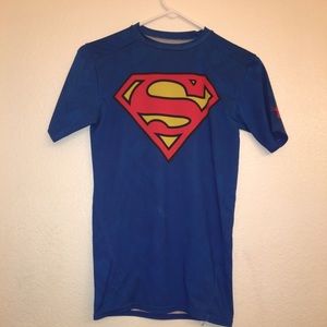 Blue Superman UNDER ARMOUR Dry Fit Compression